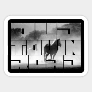 Old Town Road Horse Riding Wild Horse lover country music Sticker